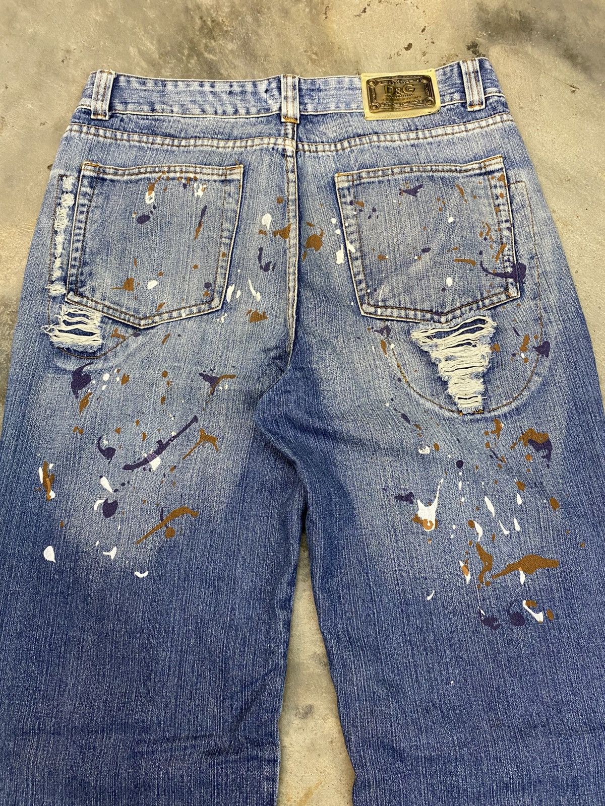 Designer × Dolce & Gabbana × Vintage gothic style dolce&gabbana splater jeans Size US 35 - 9 Thumbnail