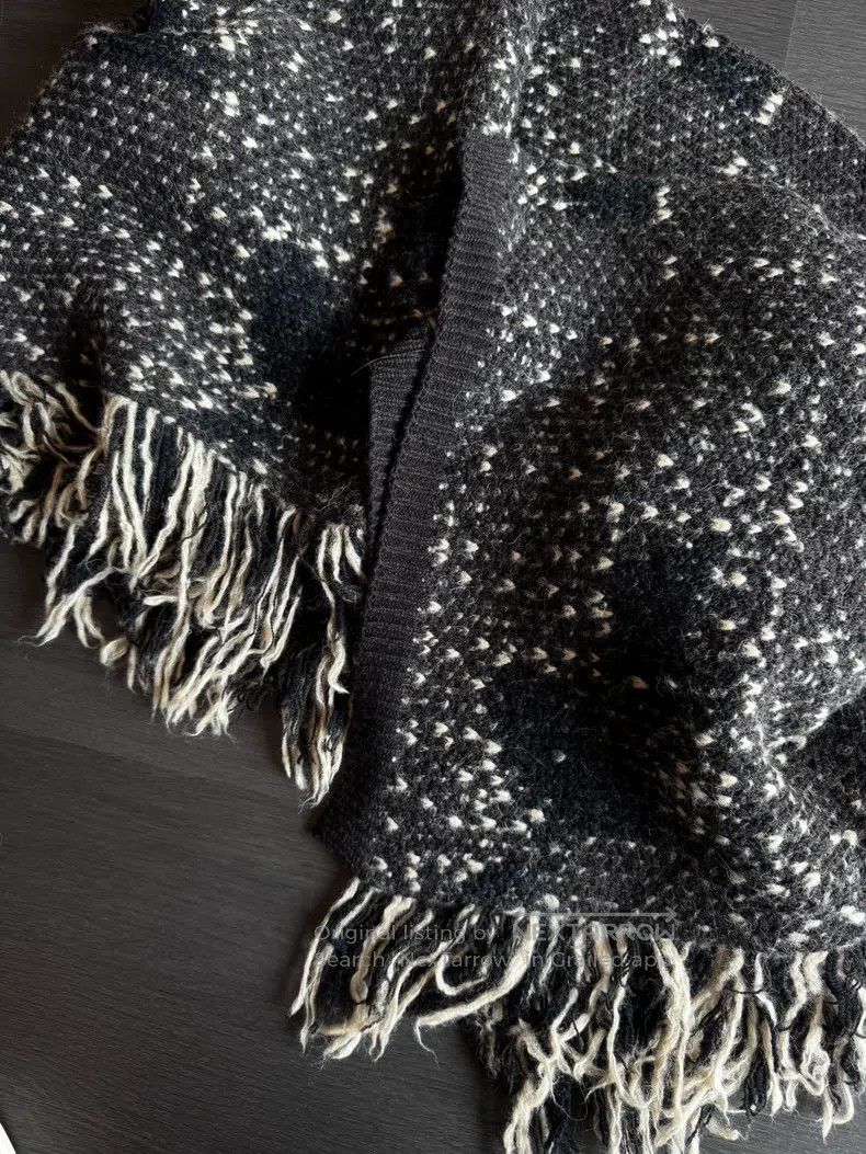 Dries Van Noten Dries Van Noten Brown Single-Side Frayed Wool Scarf Size ONE SIZE - 3 Thumbnail