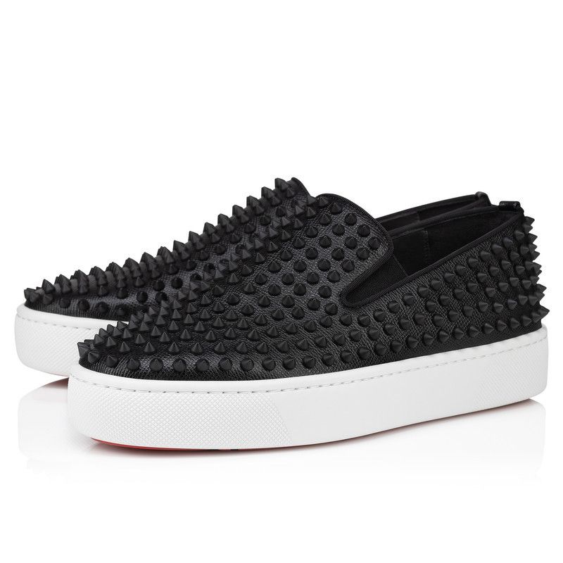 Christian Louboutin oc11z0126 Spike Boat in Black Size US 12 / EU 45 - 1 Thumbnail