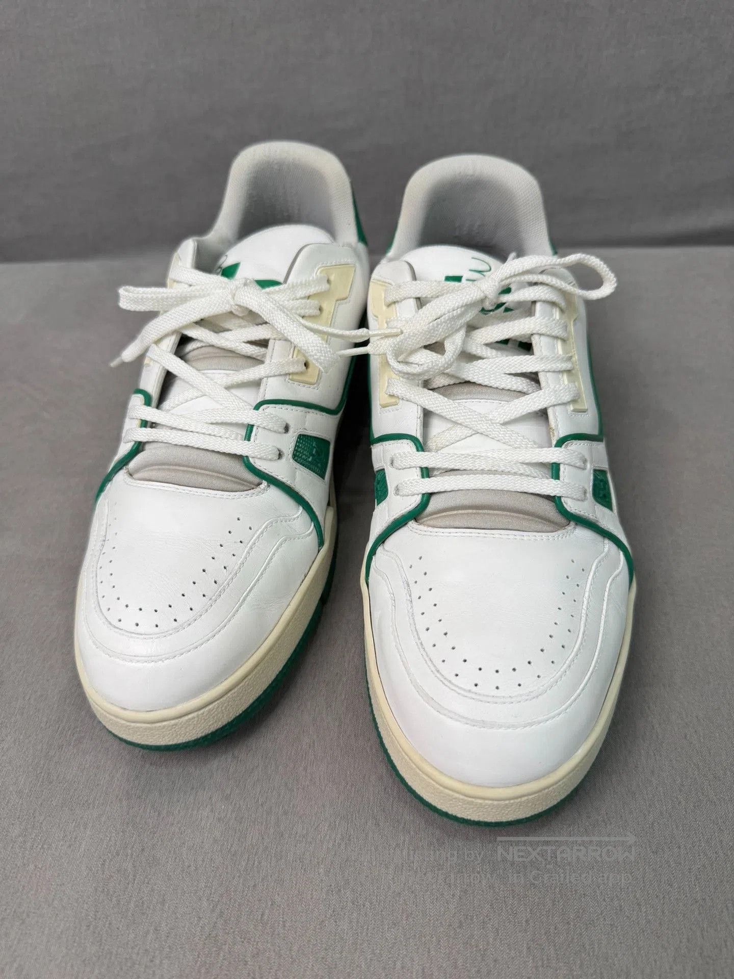 Louis Vuitton Louis Vuitton Trainer White Green. Size US 8 / EU 41 - 3 Thumbnail