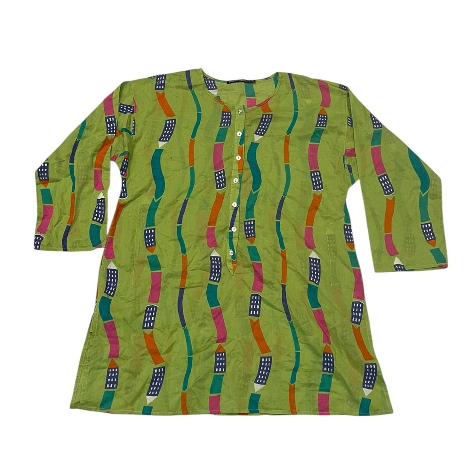 Other GUDRUN SJÕDEN Organic Cotton Blend print Tunic Top SZ:L Size L / US 10 / IT 46 - 1 Thumbnail