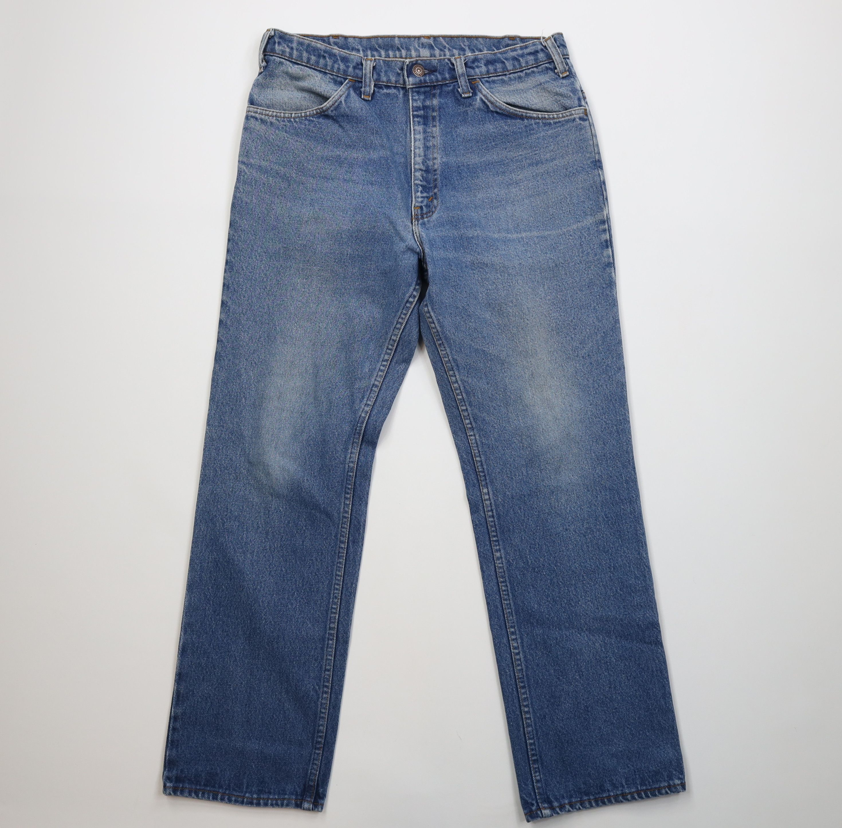 Vintage Vintage 70s Streetwear Straight Leg Denim Jeans Blue USA Size US 34 / EU 50 - 1 Thumbnail
