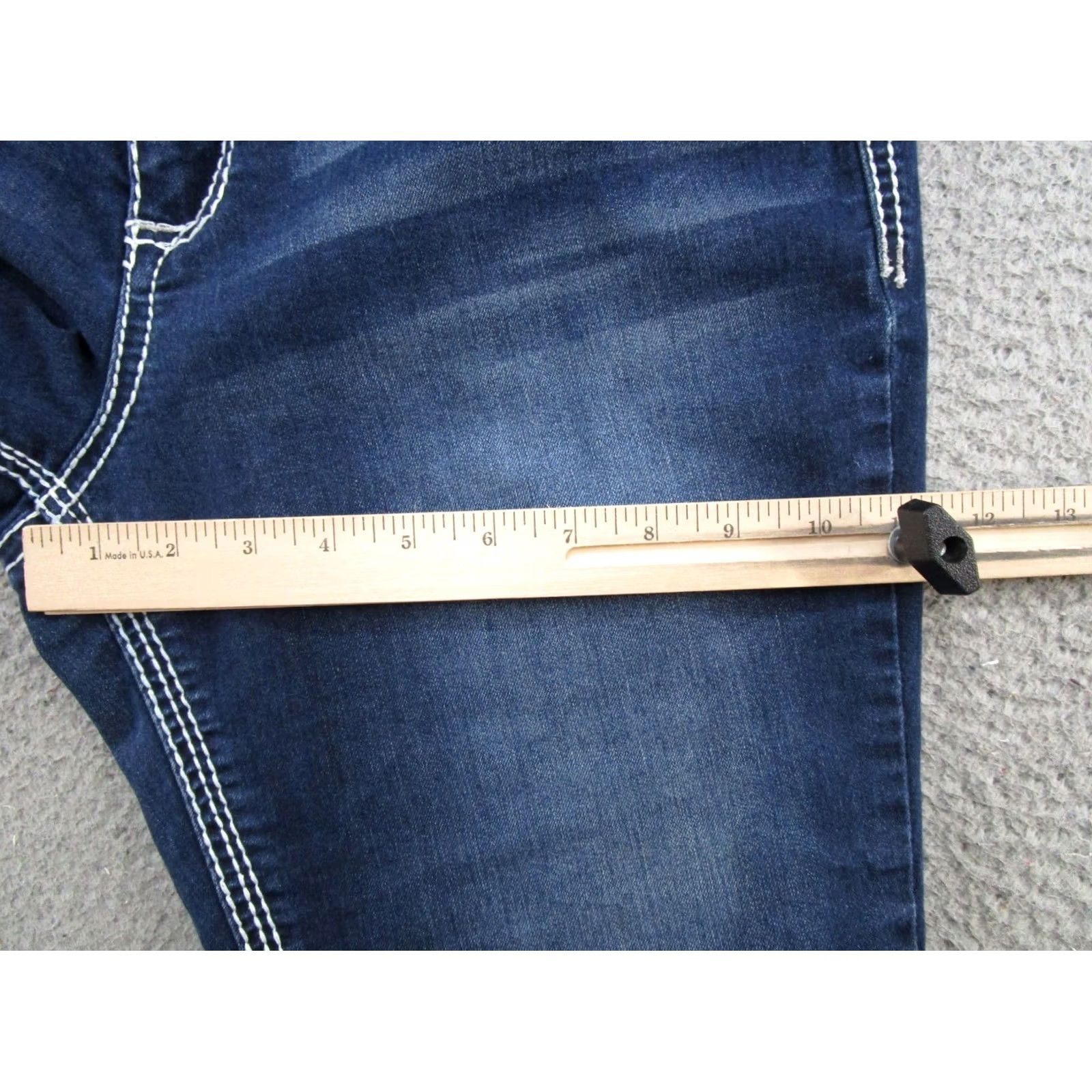 Vintage Maurices Dark Wash Stretch Denim Skinny Jeans Womens Size L Short Low Rise Blue 5-Pocket Design Skinny Jeans Women’s Maurices Shirts Hats Etc? Size 36" / US 14 / IT 50 - 7 Thumbnail