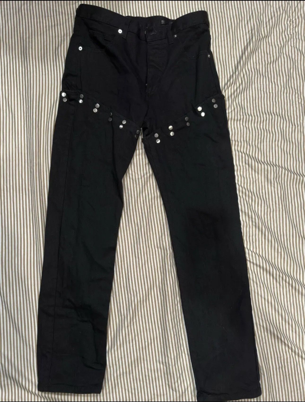 image of 1017 Alyx 9Sm Harlequin Jeans Womens Size 29 Made In Italy in Black