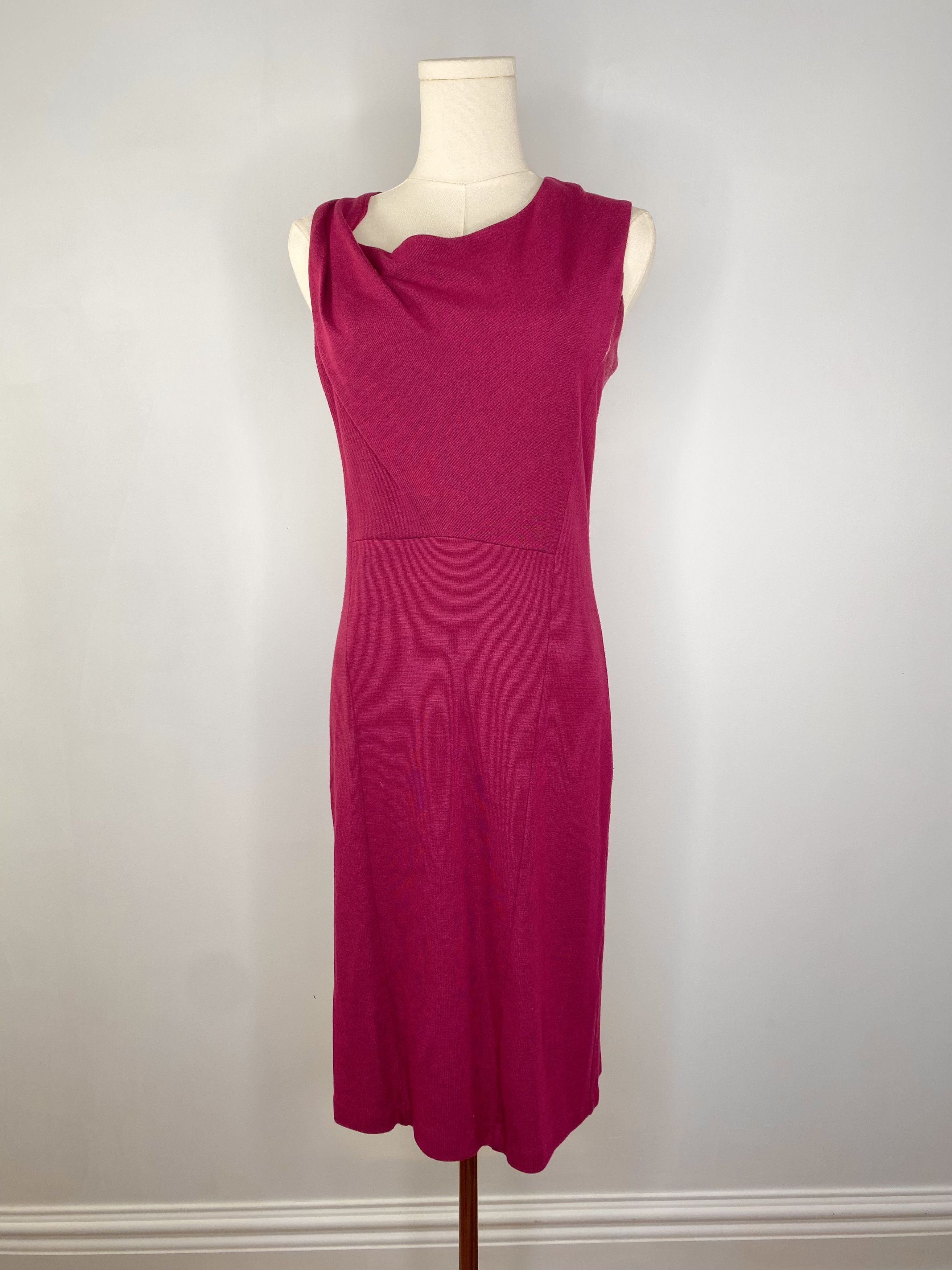 Vintage Ronen Chen - Deep Magenta Bodycon Sleeveless Dress Size S / US 4 / IT 40 - 1 Thumbnail