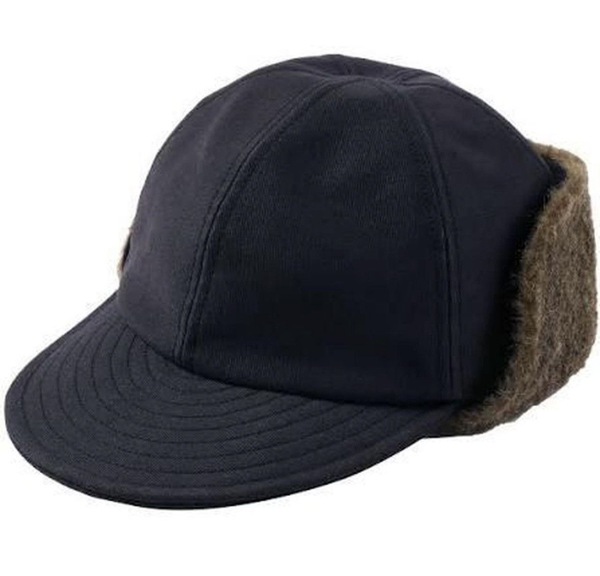 Nigel Cabourn Nigel Cabourn N-1 Deck Cap with ear covers Black Size ONE SIZE - 4 Thumbnail