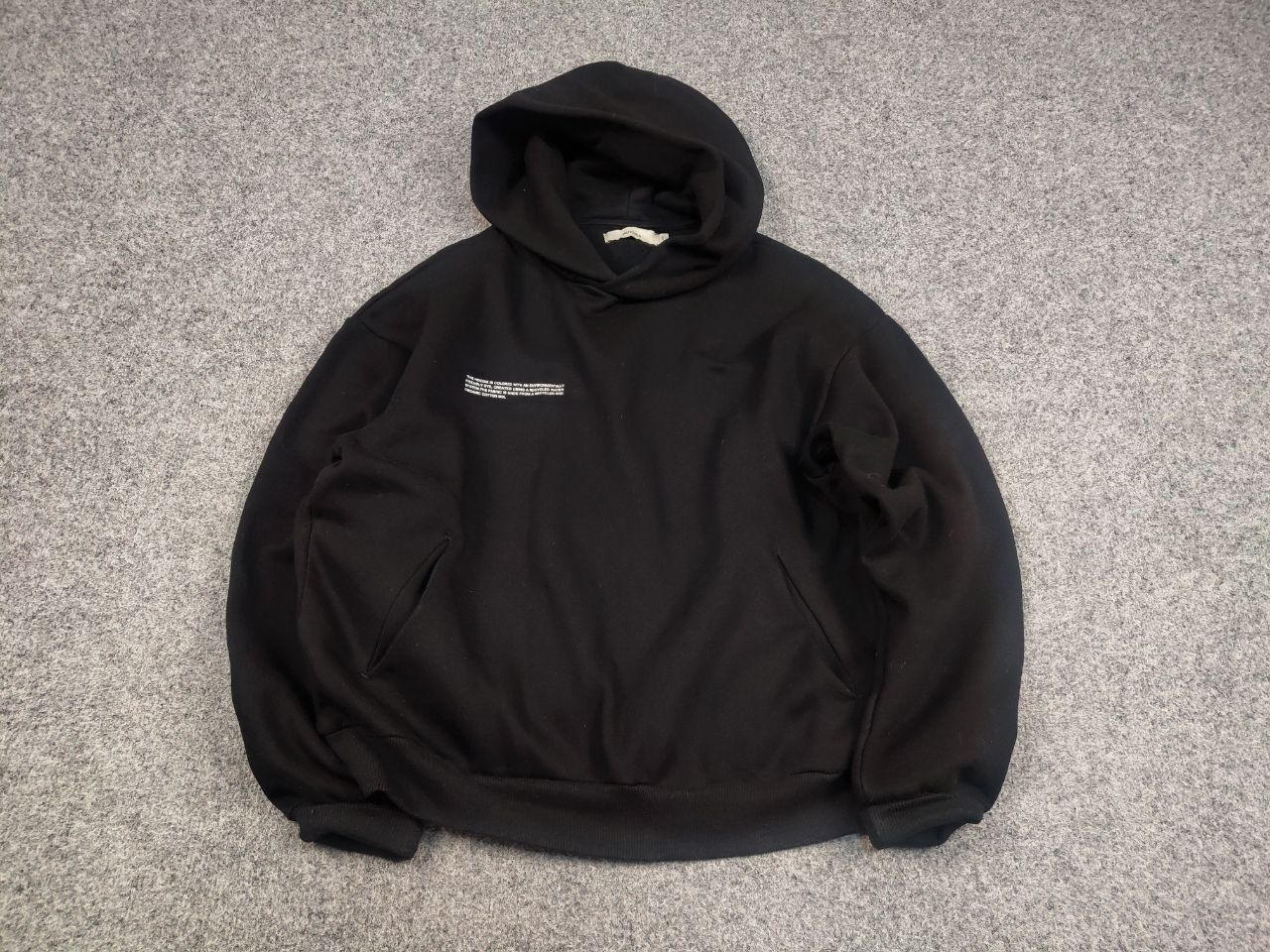 Pangaia Pangaia Design Organic Oversize Unisex Black Logo Hoodie Size US XS / EU 42 / 0 - 2 Thumbnail