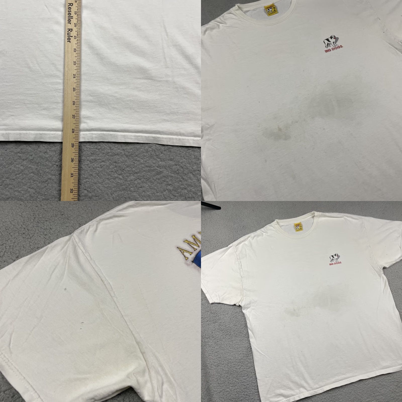 Big Dogs VTG Big Dogs T Shirt Home of The Big Parody 2001 XL White Unisex Adults Crew Neck Short Sleeve Graphic Print Dog 2000s Mens Womens Boys Girls Size US XL / EU 56 / 4 - 8 Thumbnail