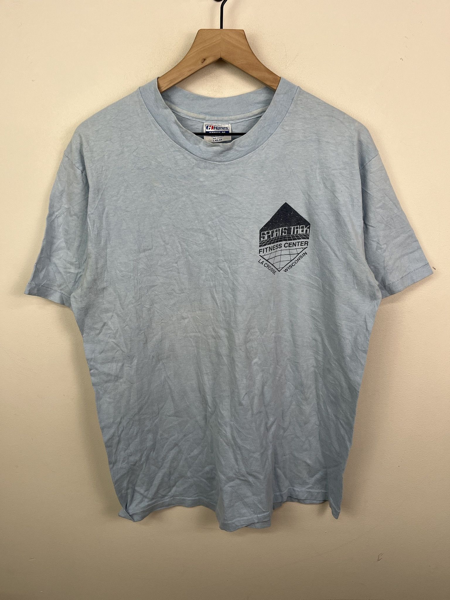 Vintage Vintage 90s Sports Trek Singel Stitch Gym T Shirt Size L Size US L / EU 52-54 / 3 - 1 Thumbnail