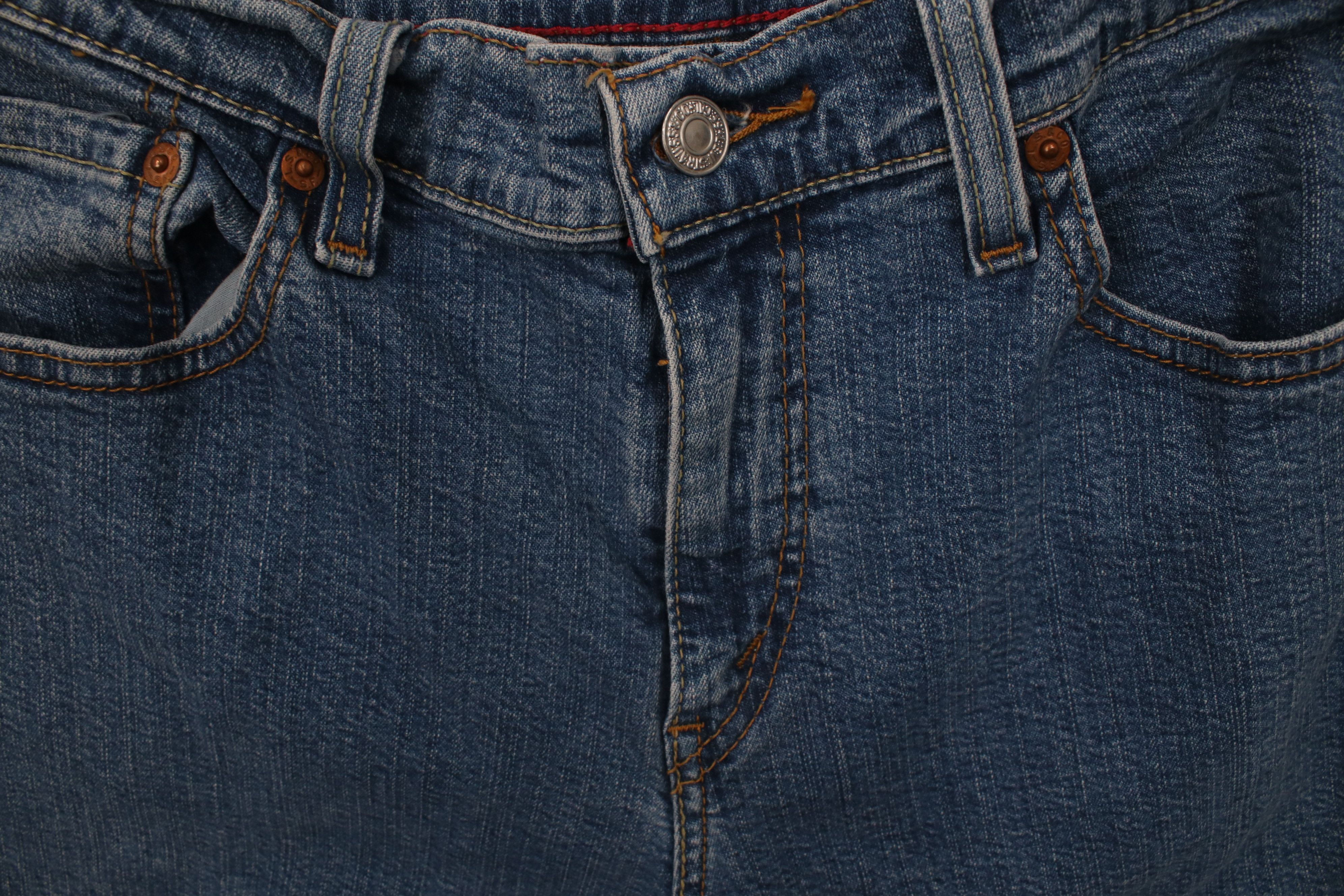 Levi's Vintage Y2K Levis 550 Boot Cut Flared Denim Jeans Stretch Size 32" / US 10 / IT 46 - 6 Thumbnail