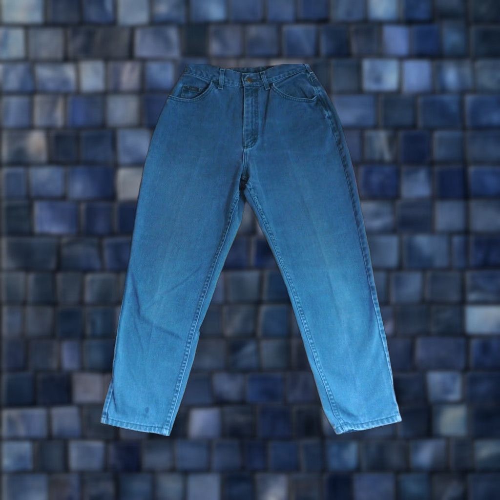 Lee VINTAGE LEE Jeans 27x26 Denim 80s 90s High Waist Mom Teal Spruce Blue Womens Size 27" / US 4 / IT 40 - 1 Thumbnail