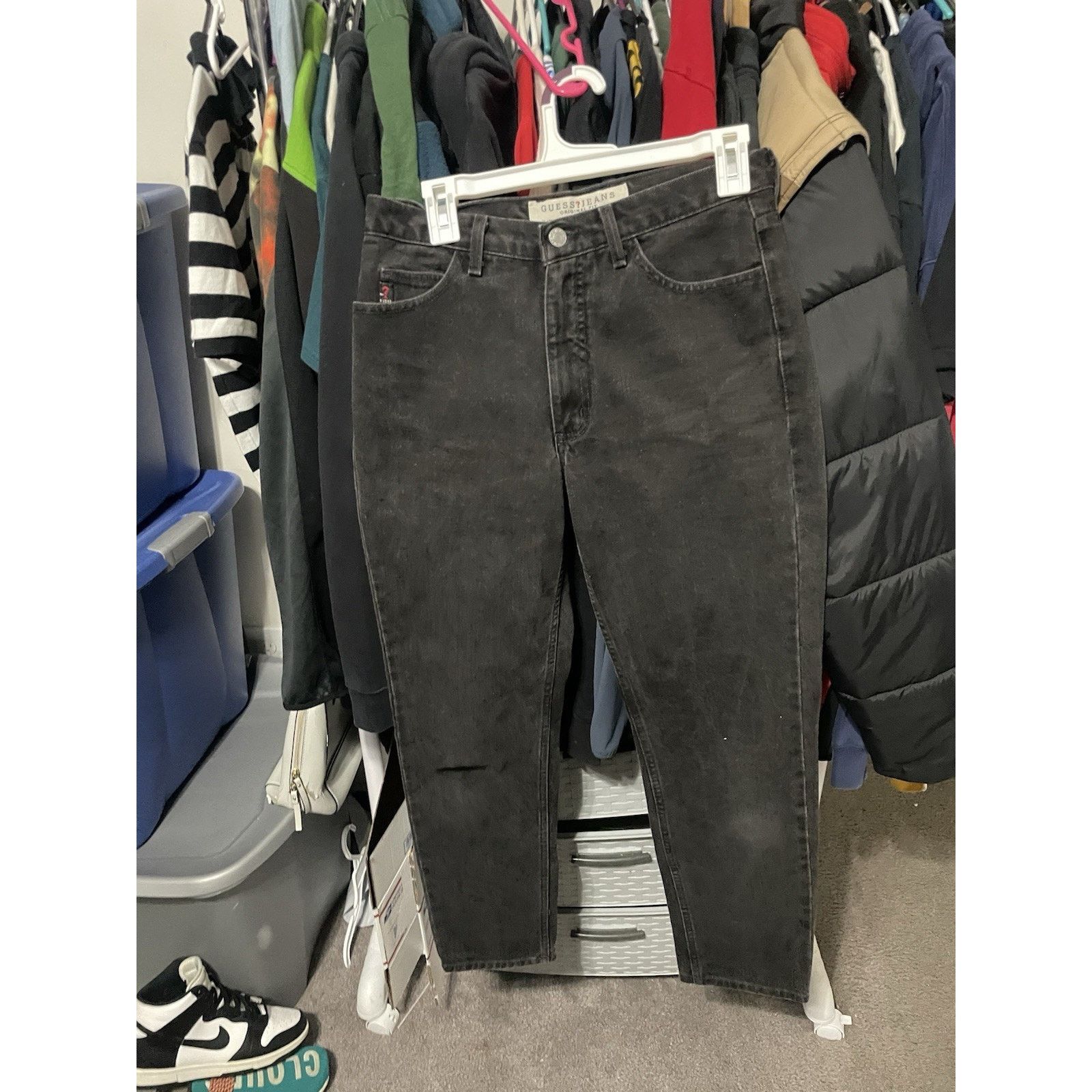 Guess Size 30- VTG Guess Jeans Mens Black Zipper Button Straight Size US 30 / EU 46 - 1 Thumbnail