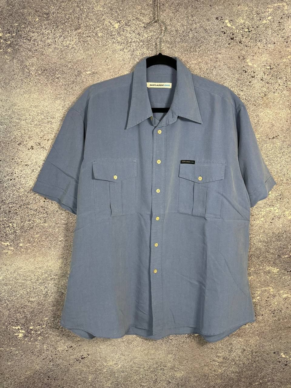 Designer × Saint Laurent Paris × Vintage Vintage Saint Laurent Paris Jeans Shirt XL size Size US XL / EU 56 / 4 - 1 Thumbnail