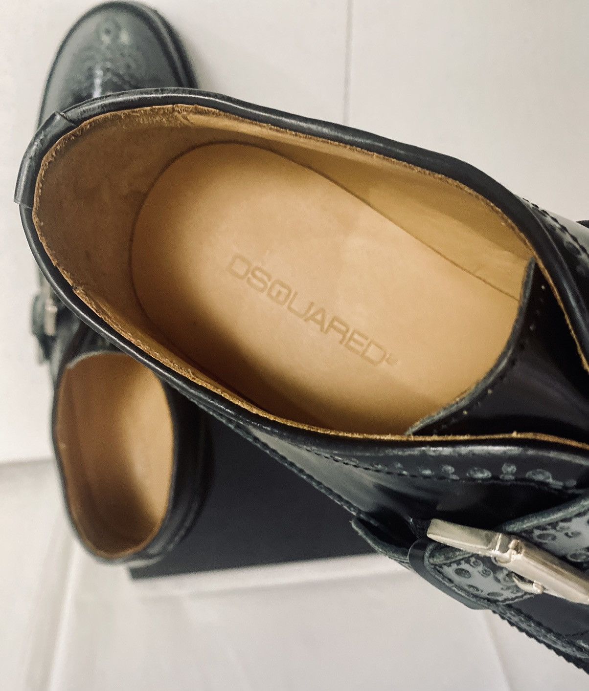 Dsquared2 Dsquared2 🇮🇹 Black Leather Monkstrap Mudguard Brogue 11 NEW Size US 11 / EU 44 - 2 Thumbnail