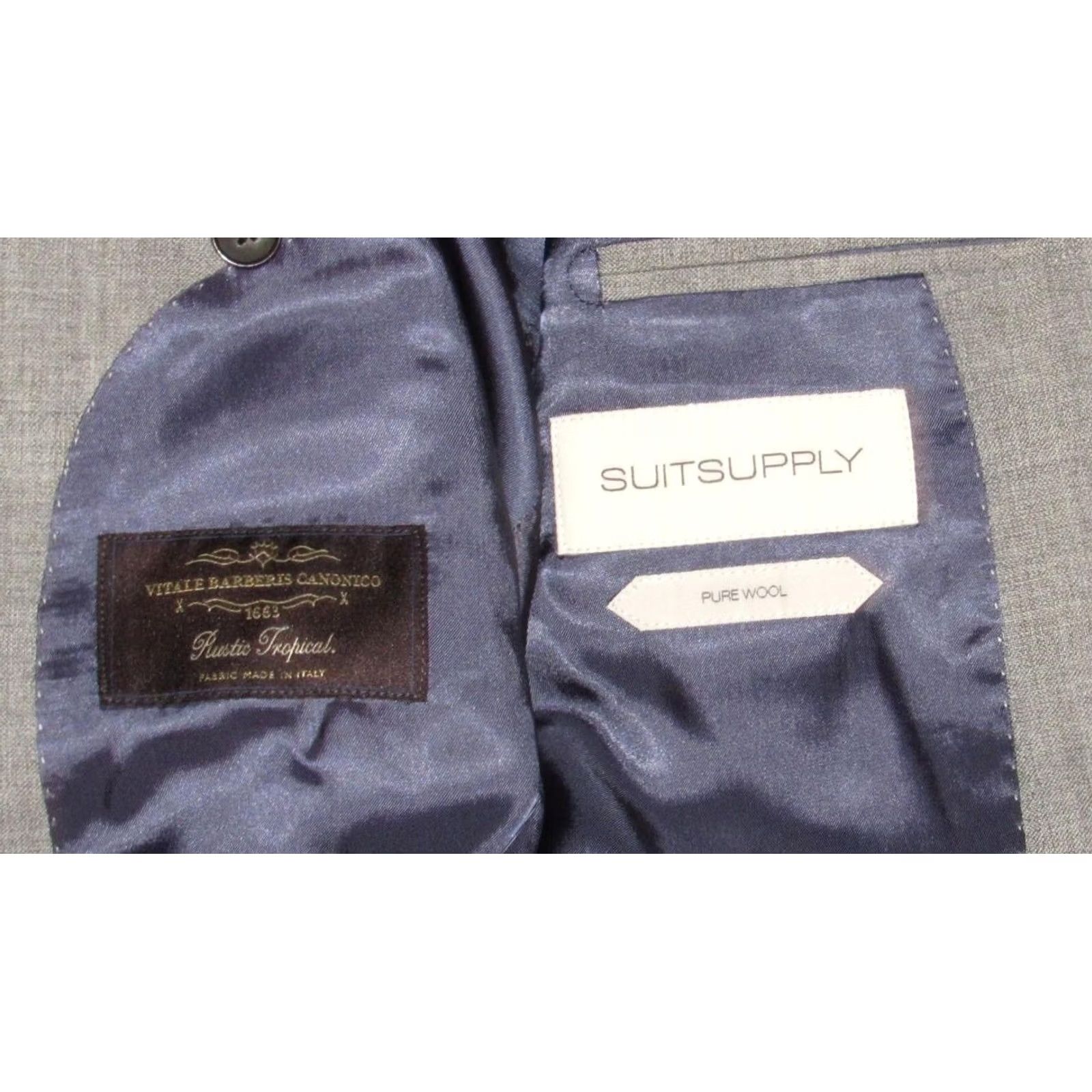 Suitsupply Suitsupply Lazio Single Breasted Wool Sharkskin Grey Blazer Jacket Slim 40R Mens Size 40R - 6 Thumbnail