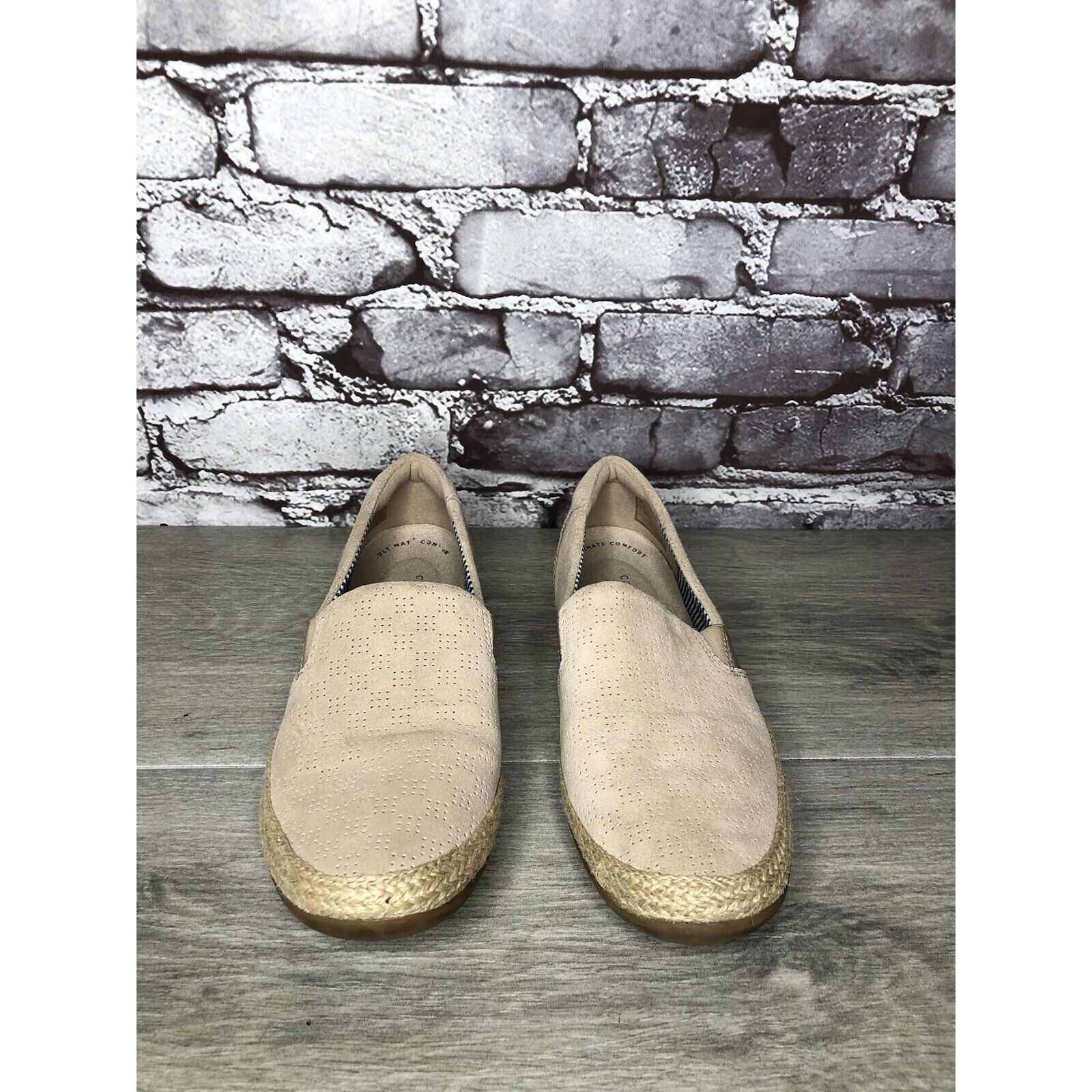 Clarks Clarks Danelly Sky Blush Pink Suede Perforated Espadrilles S Size US 7 / IT 37 - 14 Thumbnail
