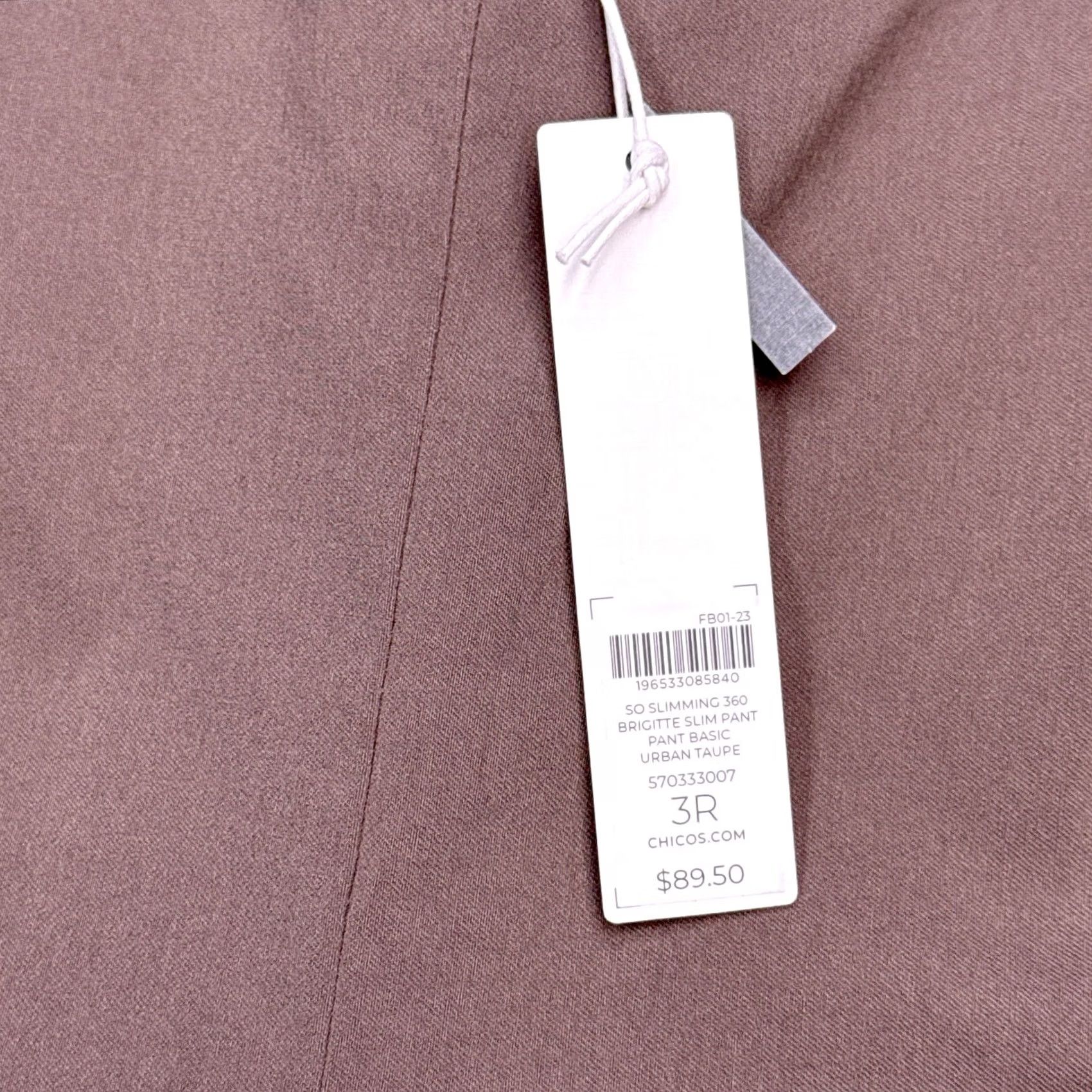 Vintage Chico's Pants Womens 3R Slim Leg Cropped Tapered Flat Front Elastic Waist Rayon Spandex Nylon Brown 30.5 Inseam New Size 26" / US 2 / IT 38 - 4 Thumbnail