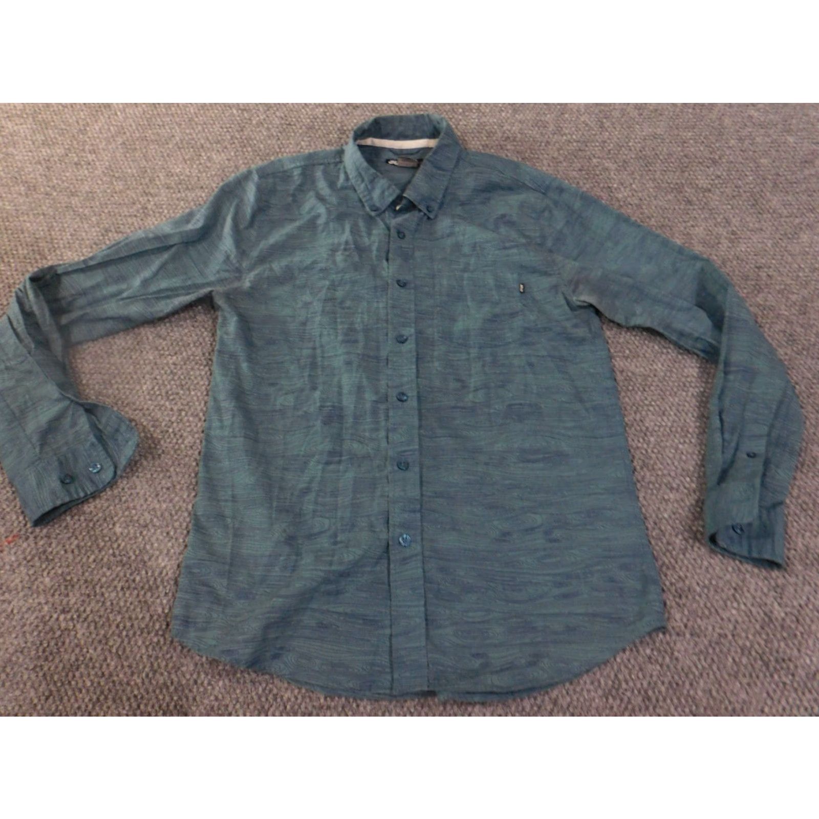 Nike Nike SB Shirt Men S Green Geometric Button Up Casual Pocket Collared Knit Cotton Size US S / EU 44-46 / 1 - 4 Thumbnail