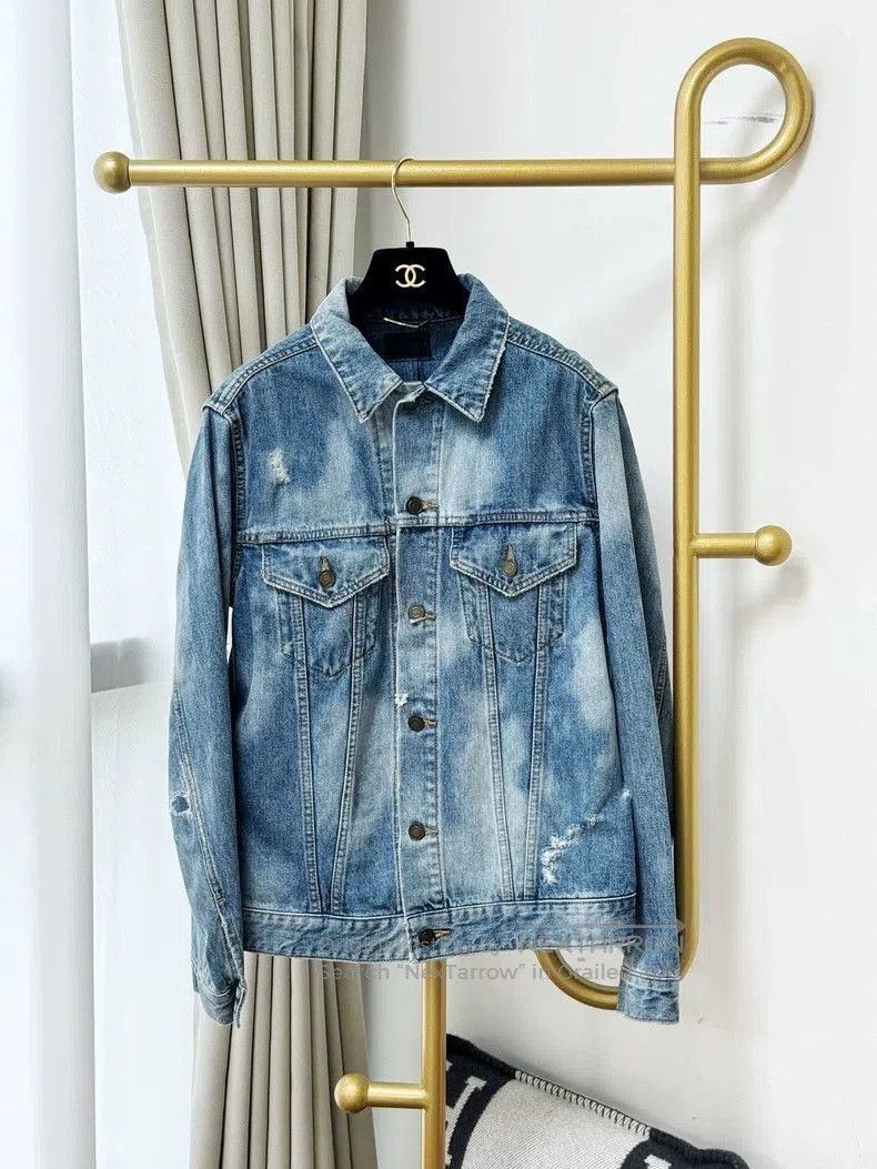 Saint Laurent Paris Saint Laurent Blue Denim Jacket M. Size US M / EU 48-50 / 2 - 1 Thumbnail