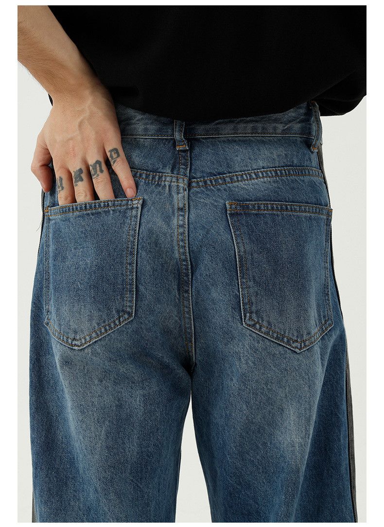 Japanese Brand × Jean Stitched trendy personality straight casual jeans Size US 32 / EU 48 - 6 Thumbnail