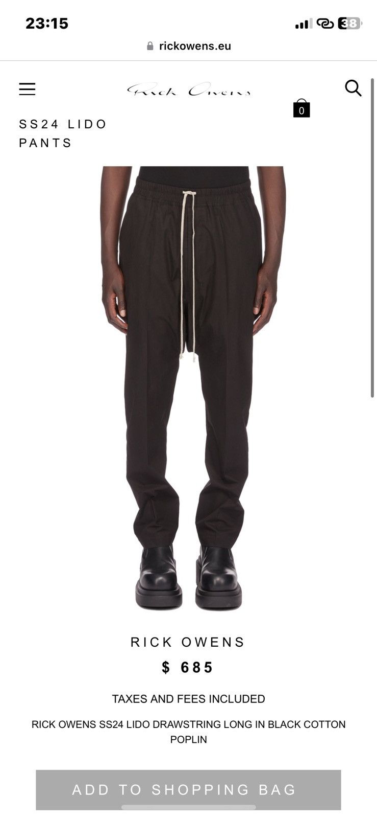 Rick Owens Rick Owens Pants SS24 Size US 36 / EU 52 - 4 Thumbnail