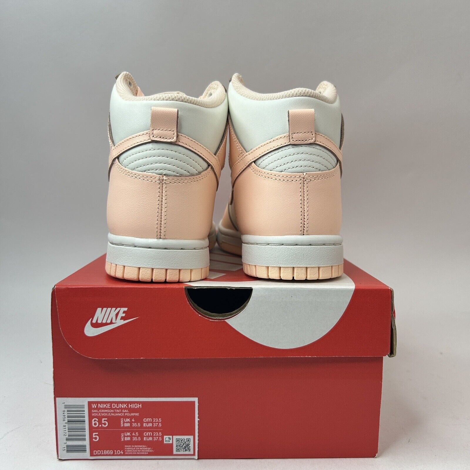 Nike Nike Dunk High WMNS “Sail Crimson Tint” 2023 Size US 6.5 / IT 36.5 - 4 Thumbnail