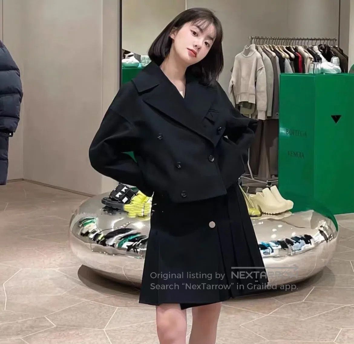 Bottega Veneta Bottega Veneta Inverted triangle silhouette suit jacket| Size L / US 10 / IT 46 - 3 Thumbnail