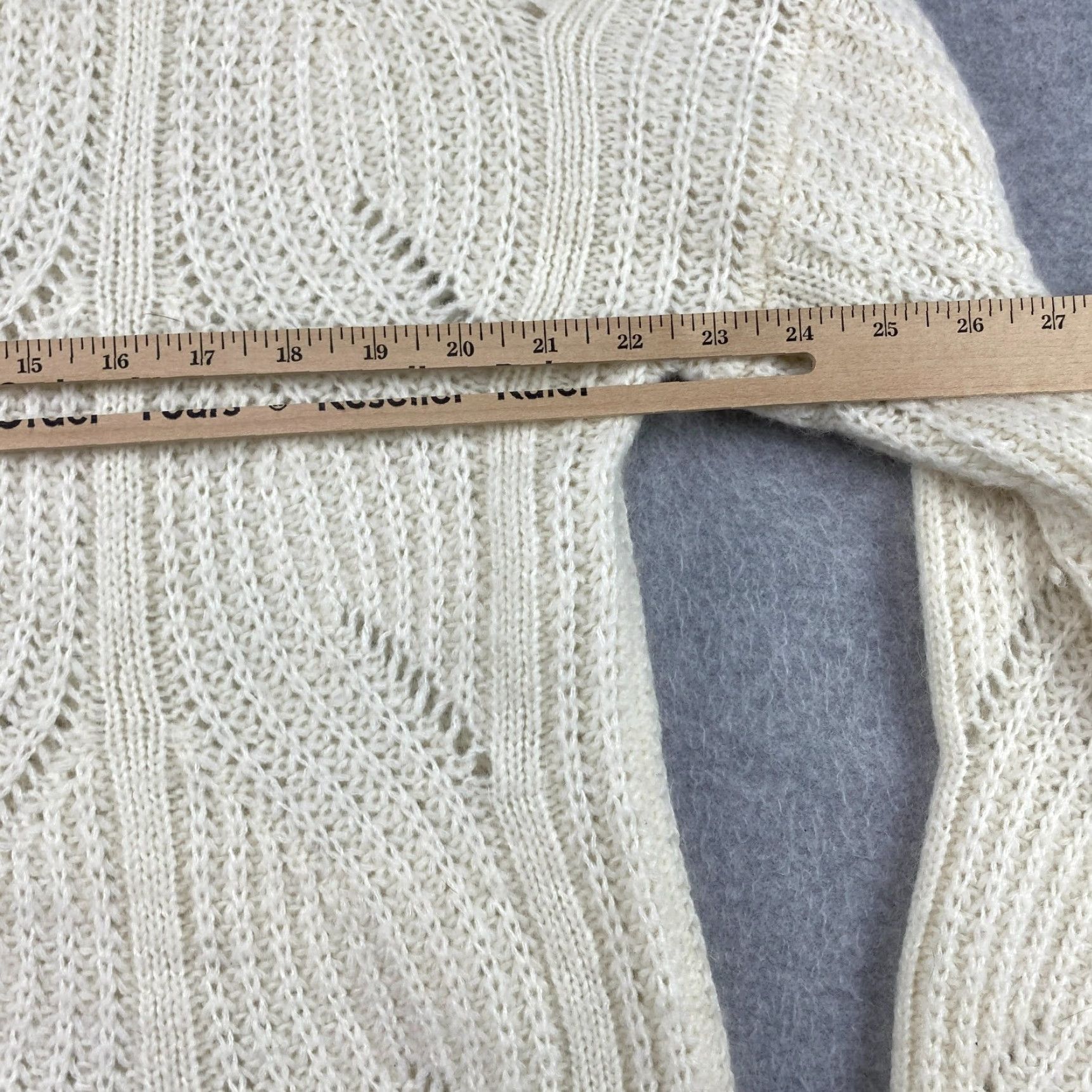 Madewell Madewell Charley Sweater Womens M Cream Pullover Cable Knit Size M / US 6-8 / IT 42-44 - 7 Thumbnail