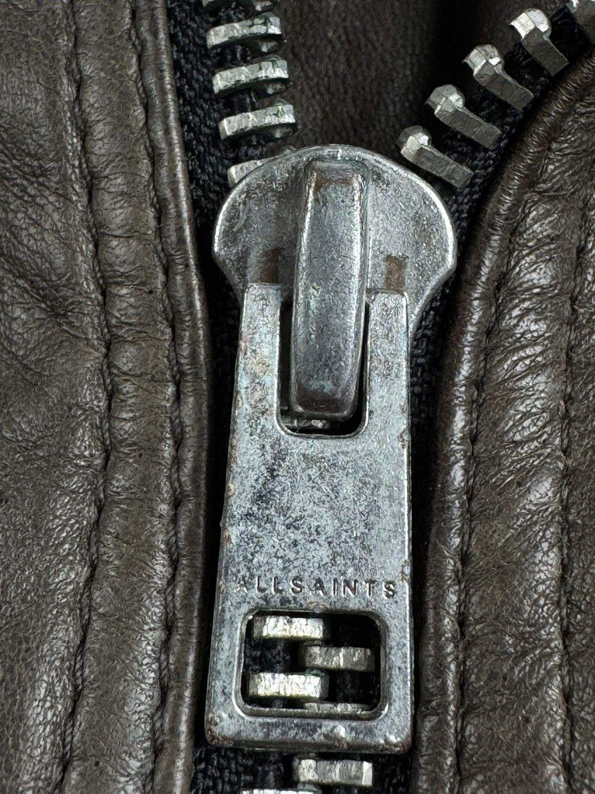 Allsaints AllSaints SpitalFields Biker Brown Men’s M Size Zip Leather Bomber Jacket Coat Size US M / EU 48-50 / 2 - 8 Thumbnail