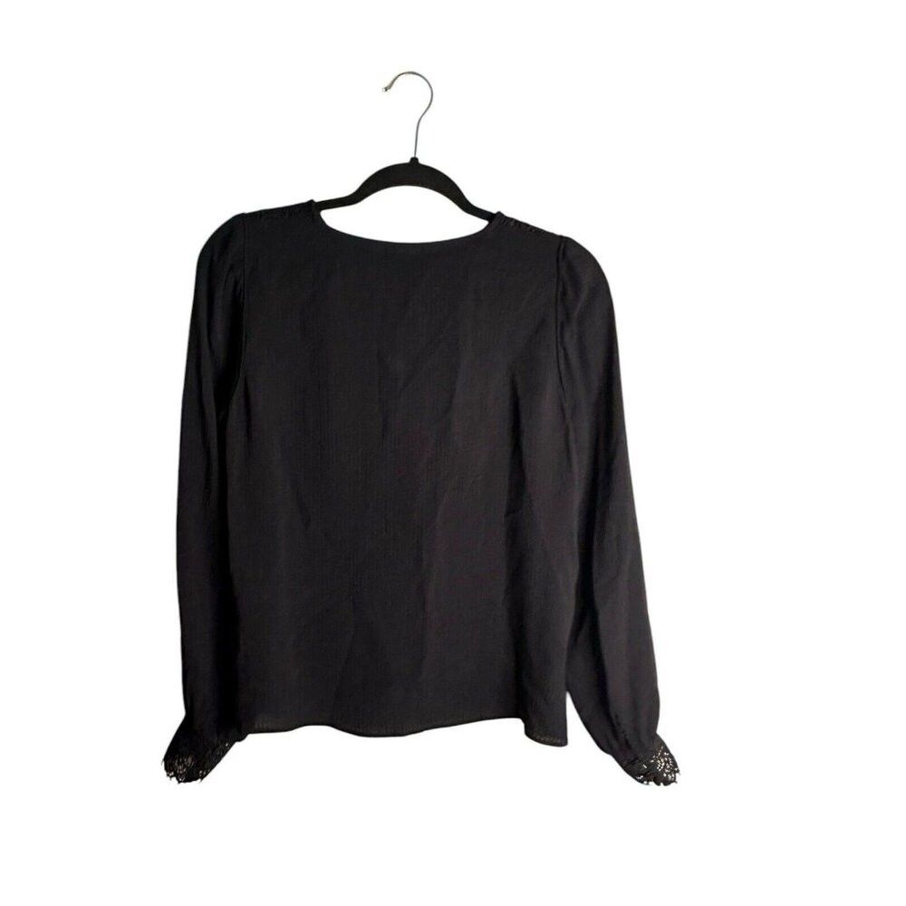 Sezane Sezane Women's IT 34 US 4 Black Clem Button Front Long Slee Size S / US 4 / IT 40 - 2 Thumbnail