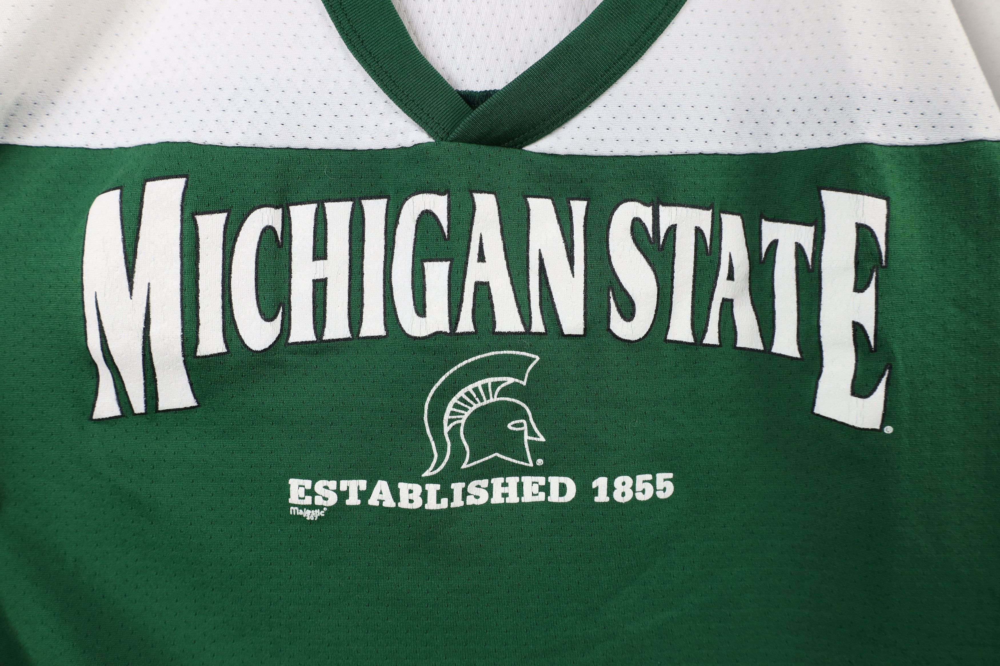 Majestic × Vintage Vintage 90s Majestic Michigan University Short Sleeve Jersey Size US XXL / EU 58 / 5 - 4 Thumbnail