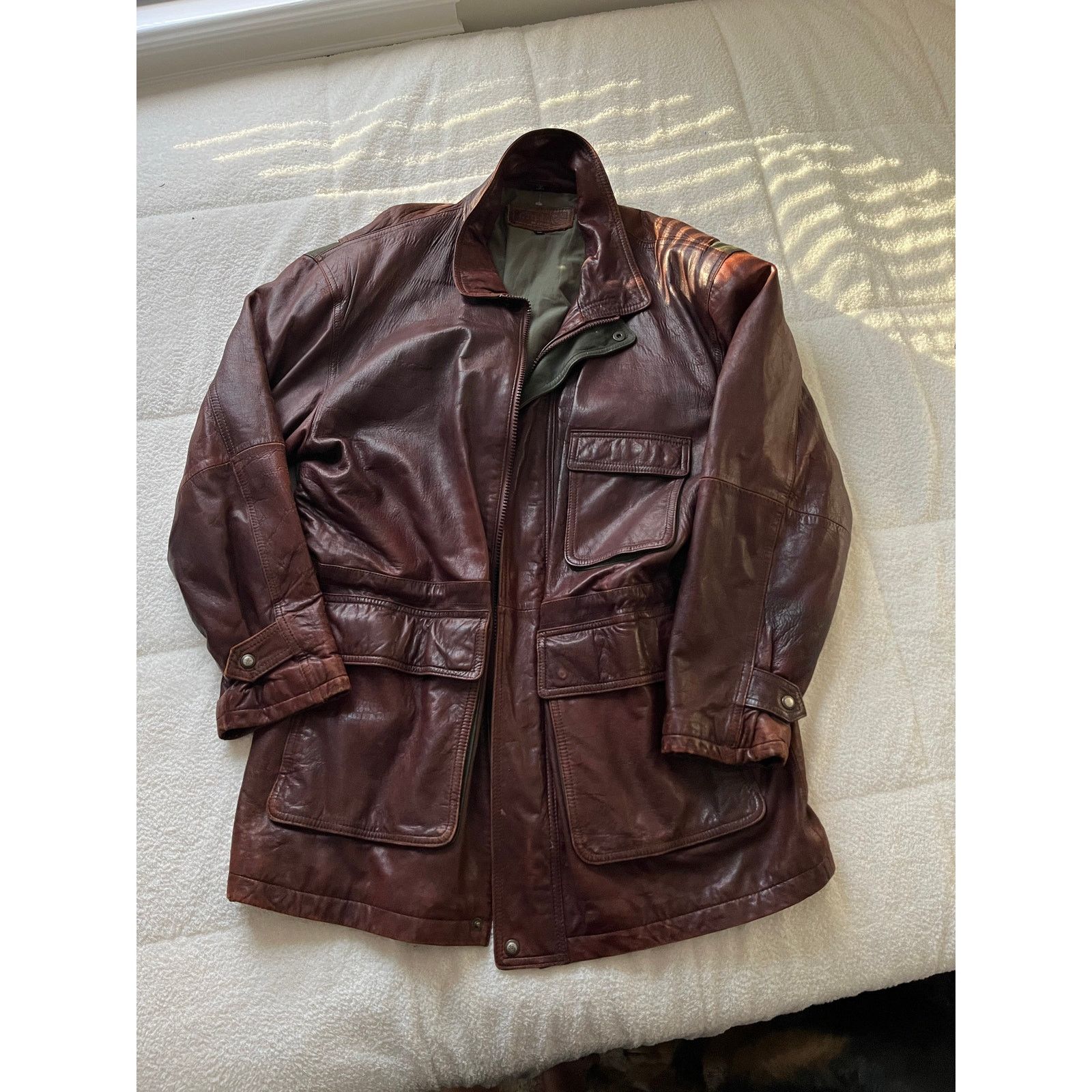 & Other Stories VTG Couture By J Park Leather Coat Mens 44 Brown Lined Full Size US S / EU 44-46 / 1 - 1 Thumbnail