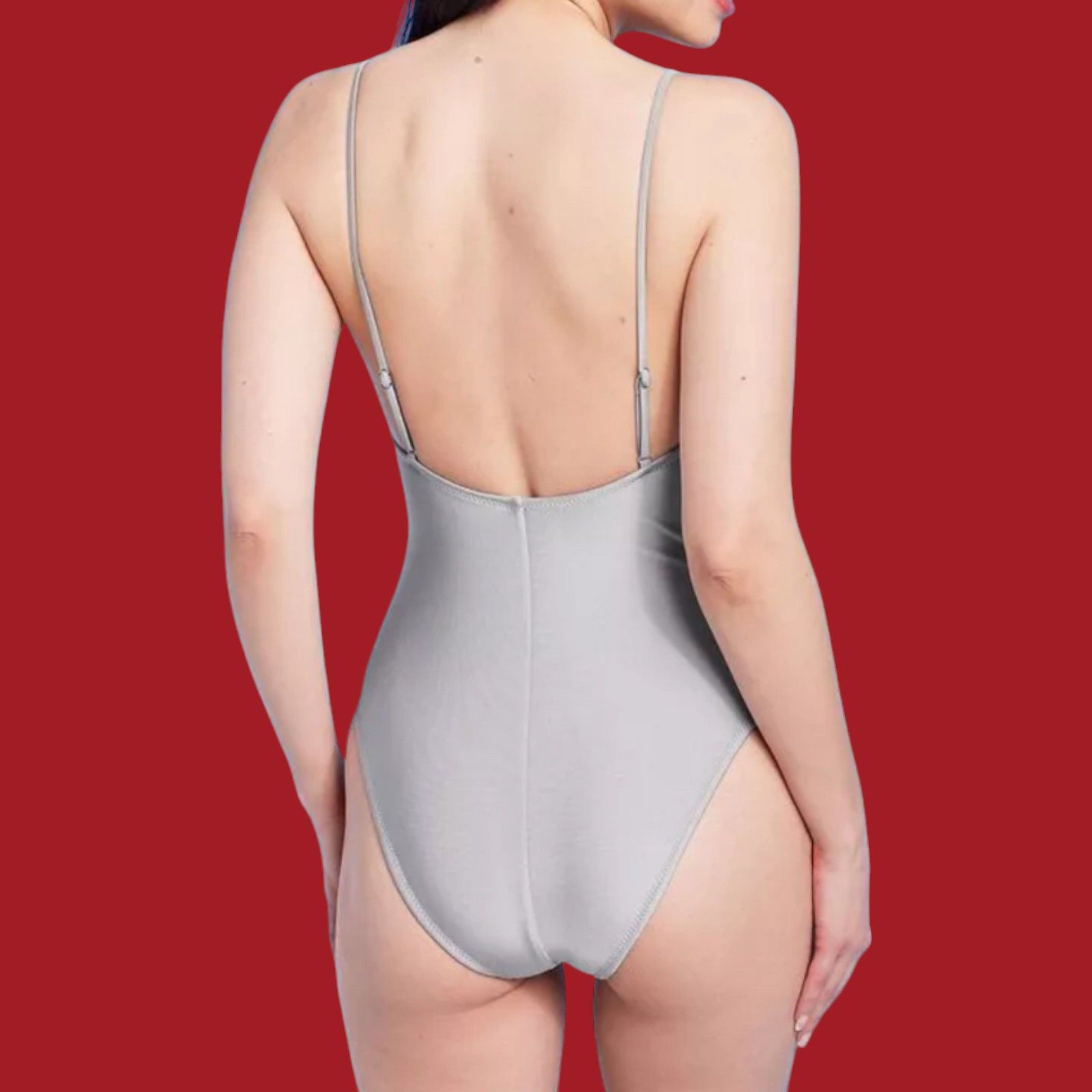 Other Shade & Shore - Women's Square Neck High Leg Cheeky Swimsuit Size ONE SIZE - 2 Thumbnail