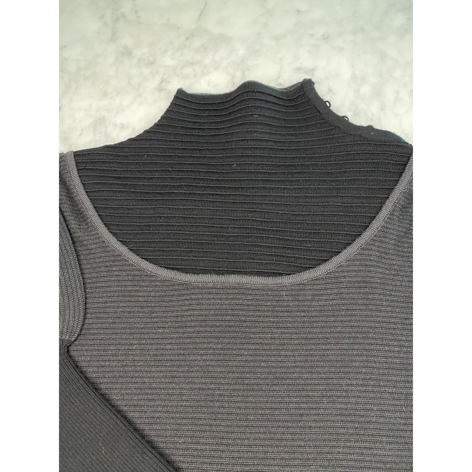 Fendi FENDI Merino Wool Ribbed Dress-Size40 Medium-Navy Blue-Italy Size M / US 6-8 / IT 42-44 - 4 Thumbnail