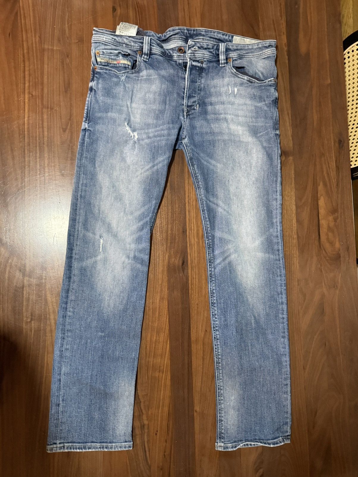 Diesel Diesel Safado Distressed Denim Blue Jeans Size 34 x 32 Size US 34 / EU 50 - 1 Thumbnail