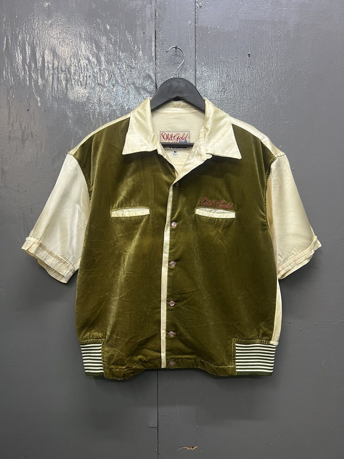 Vintage Vintage Old Gold Strike Bowling Shirt Size US M / EU 48-50 / 2 - 1 Thumbnail