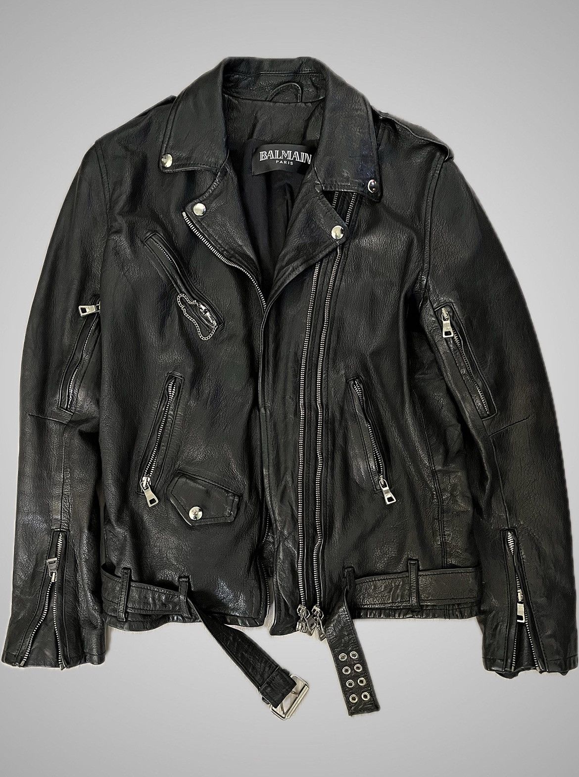 ジャケット・アウター BALMAIN 11SS Leather Riders Jacket Balmain SS 2011 Balmain Runway Studded Goat Leather Jacket | Grailed