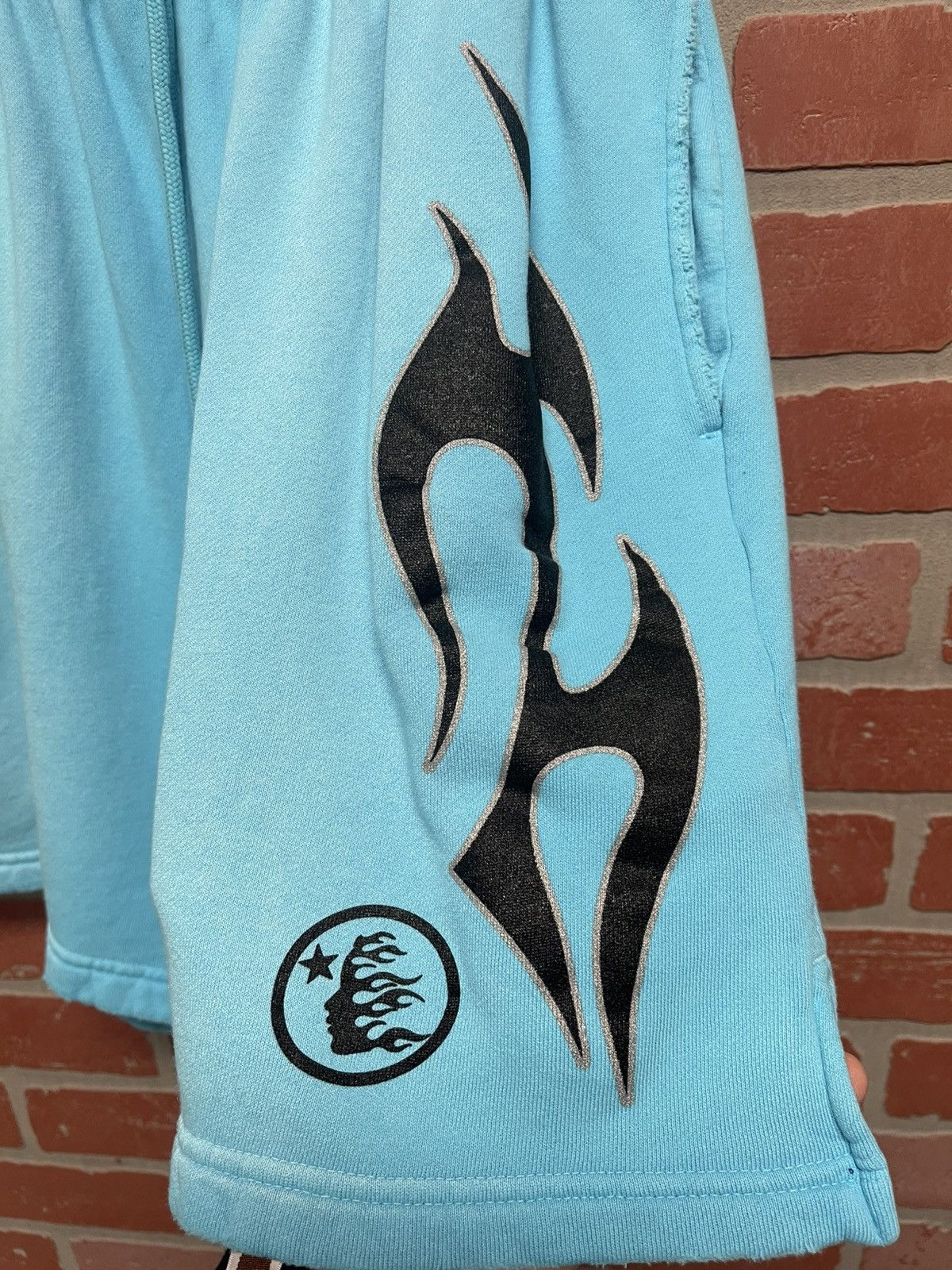 HELLSTAR Size M - Hellstar Studio Shorts Blue Flame Brand New! Size US 32 / EU 48 - 3 Thumbnail