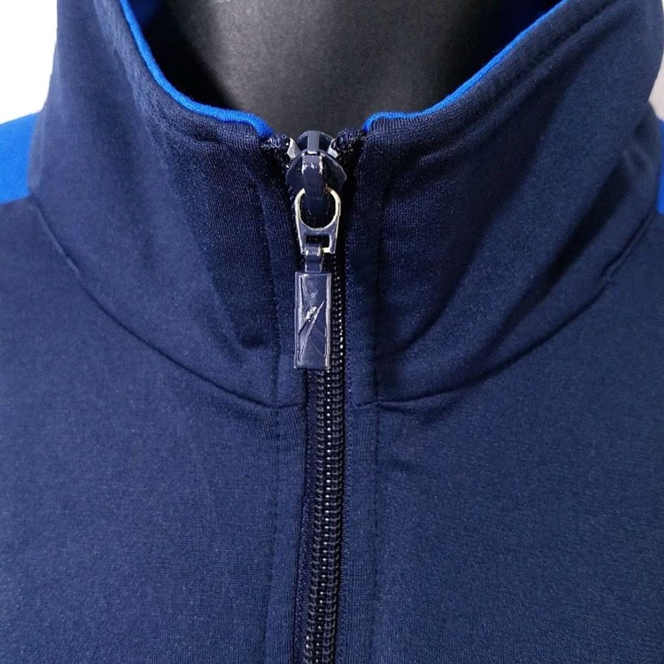 Reebok VINTAGE Reebok Track Jacket Mens Large Blue Full Zip Mock Neck 90s Men JACKET Size US L / EU 52-54 / 3 - 4 Thumbnail