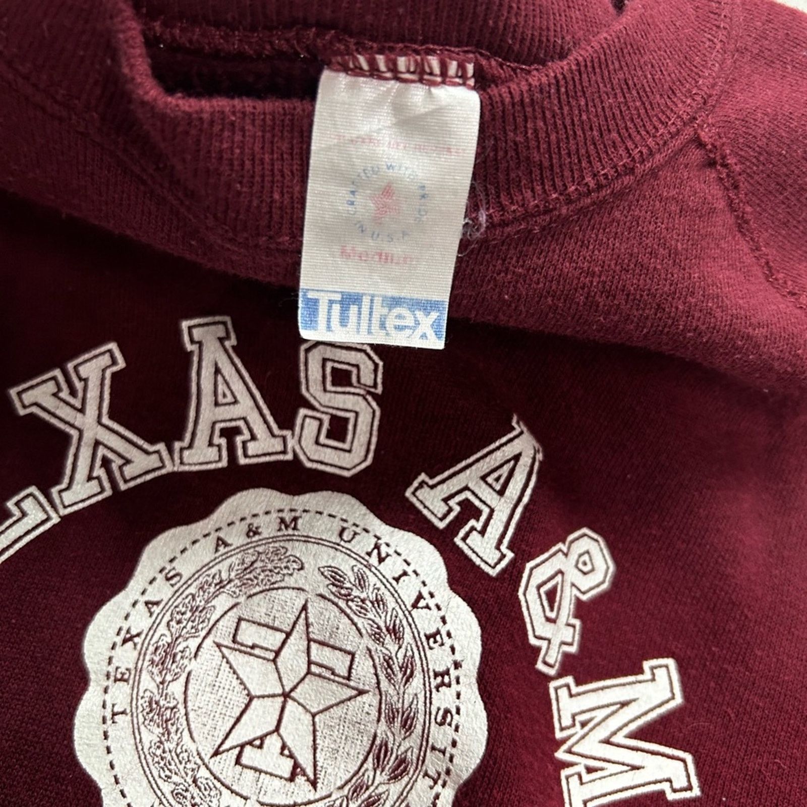 Tultex 1980’s Texas A&M maroon sweatshirt Size M / US 6-8 / IT 42-44 - 3 Thumbnail
