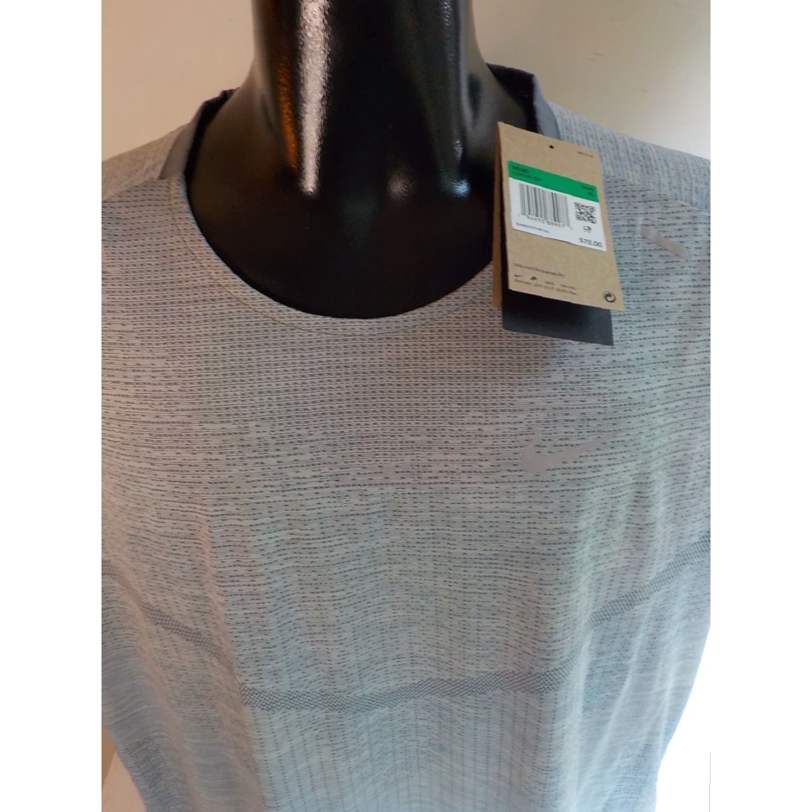 Nike NIKE RUNNING Dri-FIT ADV Short Sleeve Pullover T Shirt Gray XL NWT Mens Shirt Size US XL / EU 56 / 4 - 2 Thumbnail