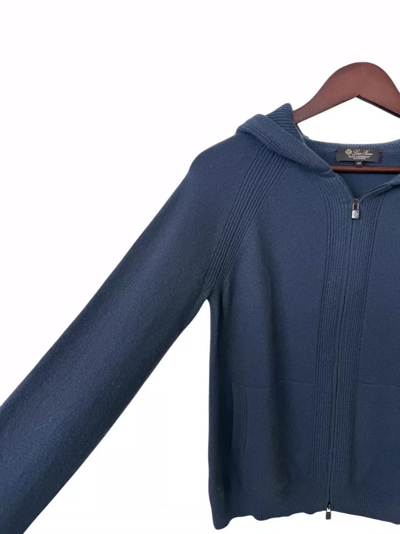 Loro Piana LORO PIANA Female pure color cashmere baby hooded knit swe Size S / US 4 / IT 40 - 3 Thumbnail