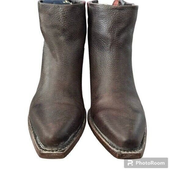 Other Freebird by Steven Rule Ankle Brown & Croc Cowboy Western Le Size US 7 / IT 37 - 8 Thumbnail