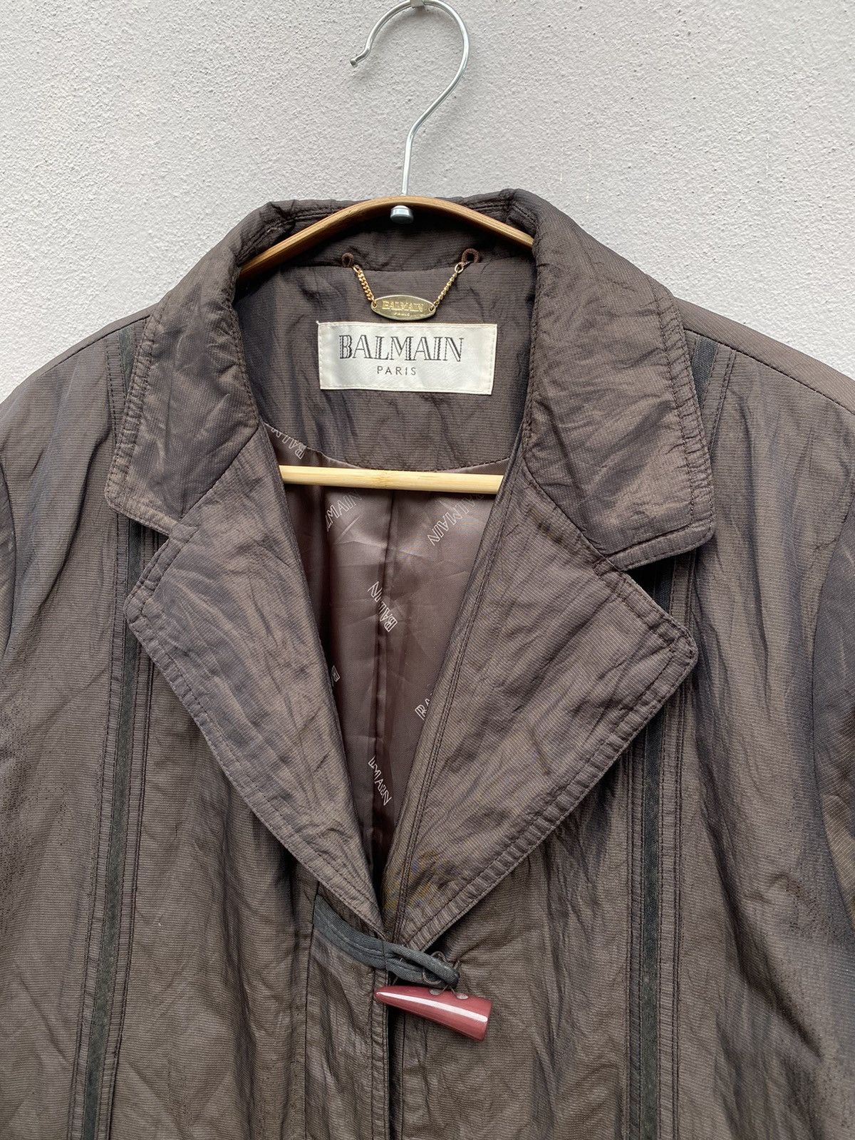 Balmain BALMAIN PARIS Double Pockets Brown Trench Coat Size US M / EU 48-50 / 2 - 6 Thumbnail
