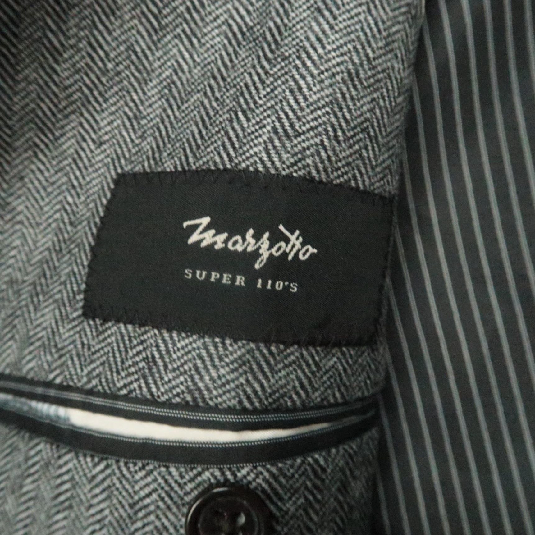 Banana Republic VINTAGE Banana Republic Blazer Mens 40R Gray Herringbone Marzotto Wool Slim Sport Coat Size 40R - 7 Thumbnail