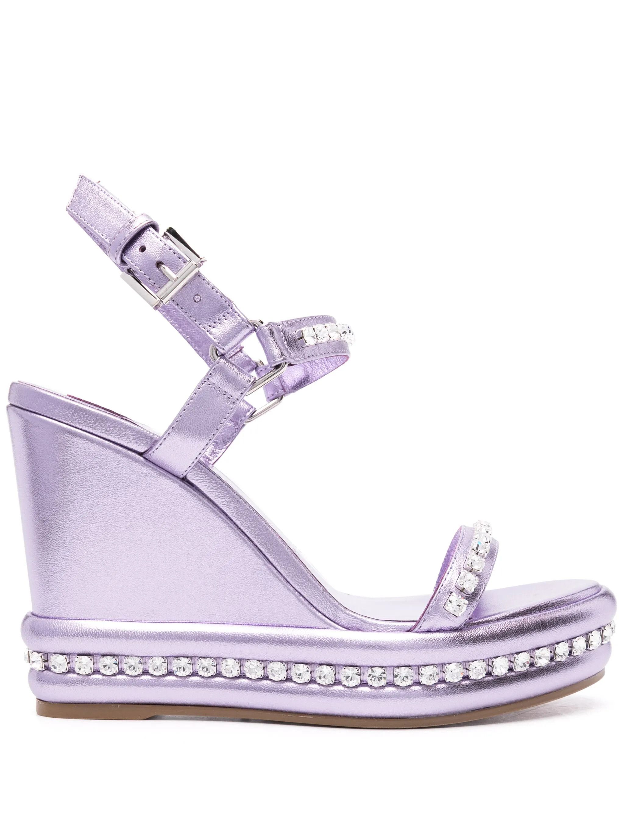 Christian Louboutin o1w1db10725 Sandals in Purple Size US 10 / IT 40 - 1 Thumbnail