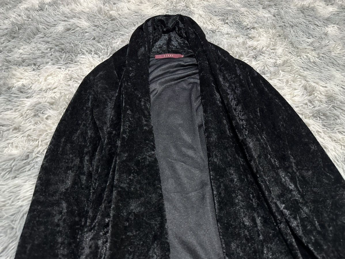 If Six Was Nine 🔥Y2K Archived Seana Black Velvet Vampire Capes Asymmetric Size US M / EU 48-50 / 2 - 2 Thumbnail