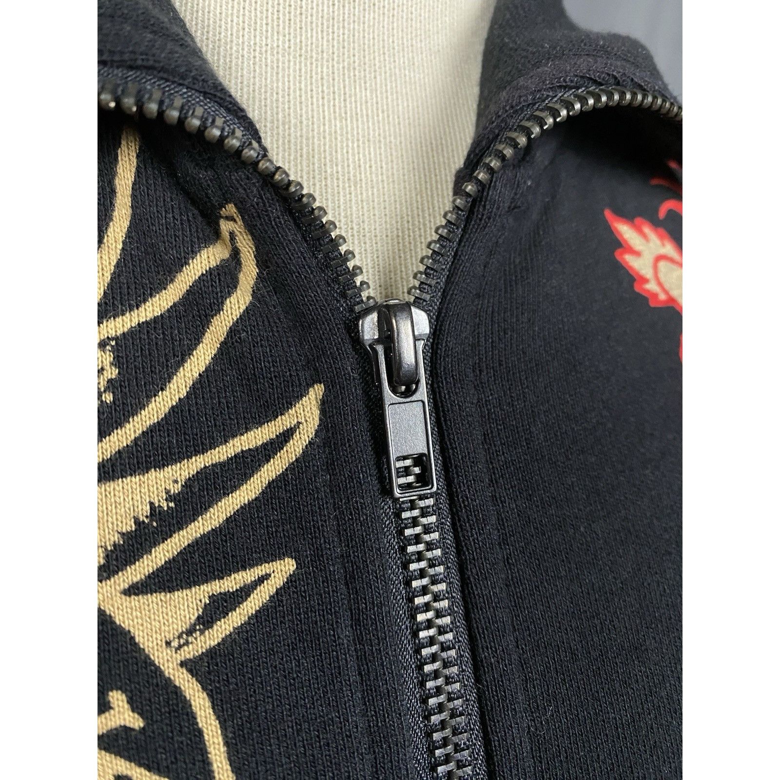 Ed Hardy MINT! Ed Hardy Big Logo Men's Black Full Zip Sweater Size M Size US M / EU 48-50 / 2 - 9 Thumbnail