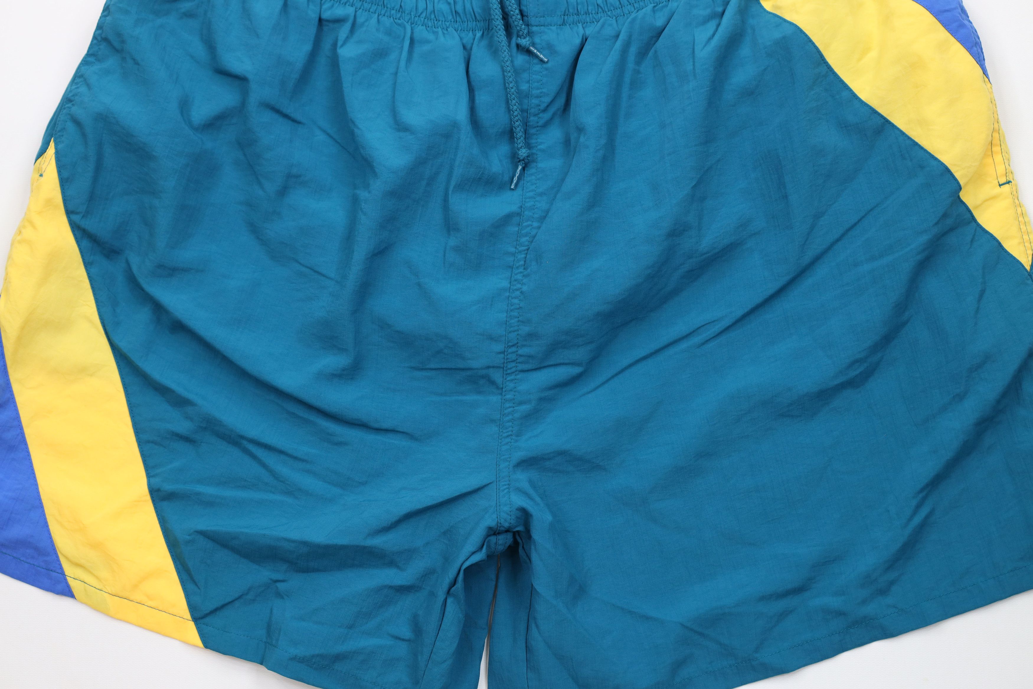 Vintage Vintage 90s Streetwear Block Lined Above Knee Shorts Trunks Size US 38 / EU 54 - 3 Thumbnail