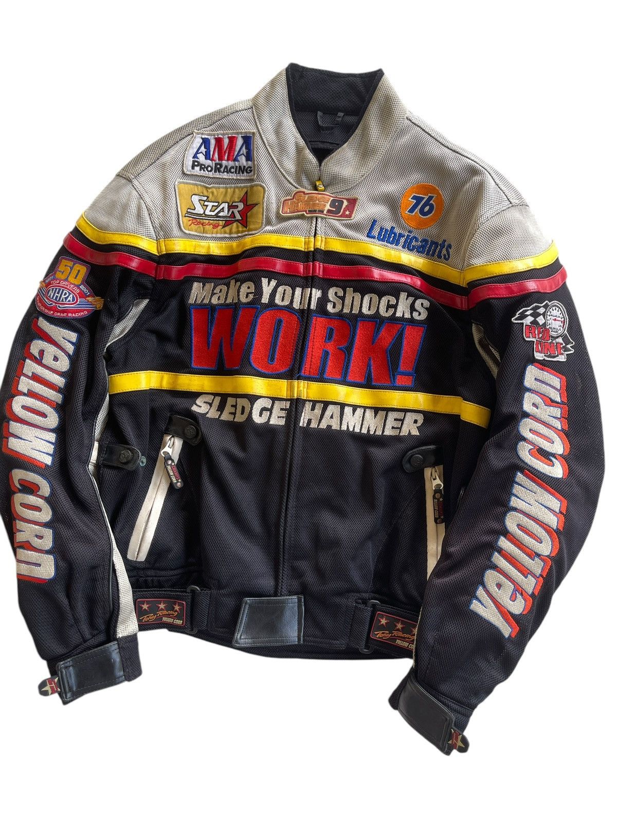 YELLOW CORN Vintage Yellow Corn X Lubricant NHRA Racing Schoeller Jacket Size US L / EU 52-54 / 3 - 4 Thumbnail